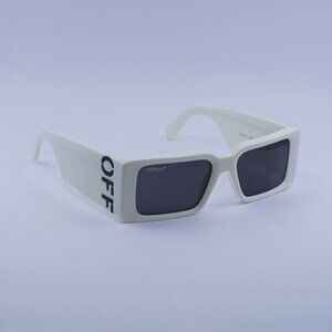 Off-White OERI097 MILANO 0107 Sunglasses White Rectangle Frame, Grey Lenses